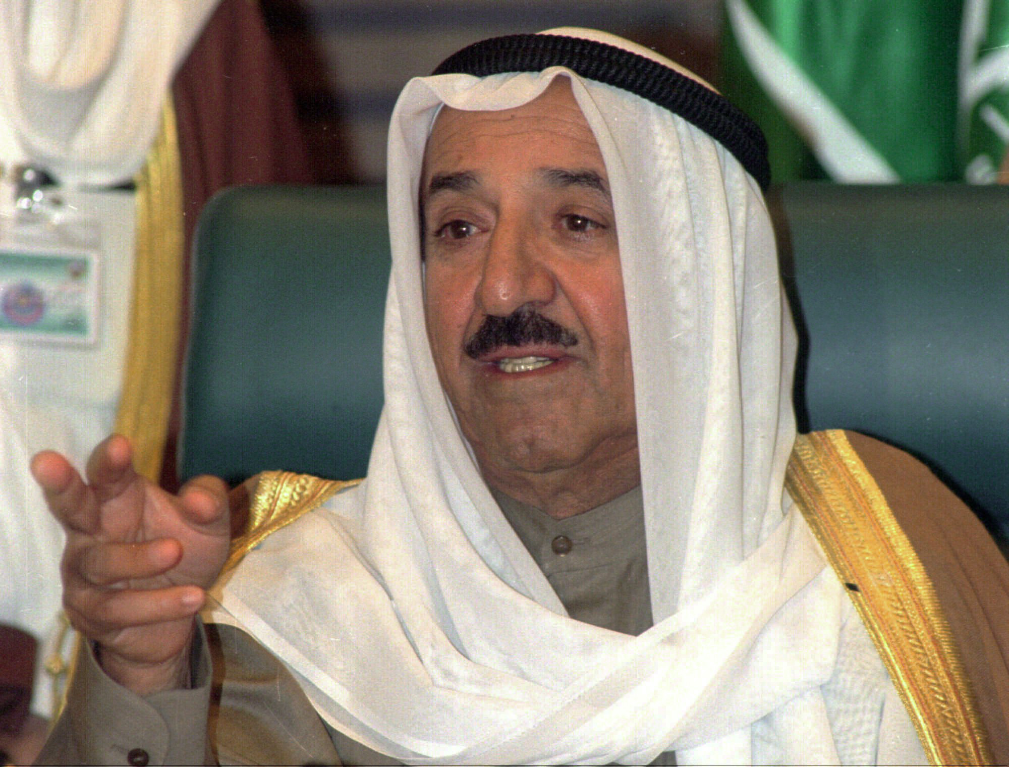 Then Kuwait's Foreign Minister Sabah al-Ahmed al-Sabah, February 1998 (AP Photo/Gustavo Ferrari)